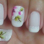 Como fazer Unhas Decoradas com Francesinha e Flores