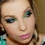 Dica de Maquiagem Super Colorida com Azul e Verde
