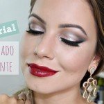 Dica de Maquiagem para Festa com Esfumado Alongado e Batom Vinho