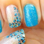 Dica para Unhas Azul com Toque de Oncinha