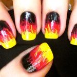 Aprenda como fazer Unhas Decoradas Em Chamas