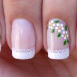 Unhas Decoradas Rendinha e Flor de Poá